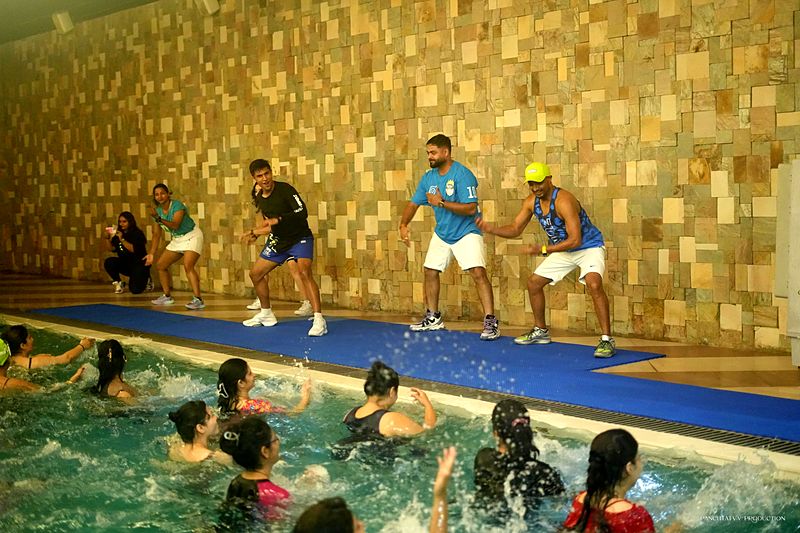 Aqua Zumba session in the pool